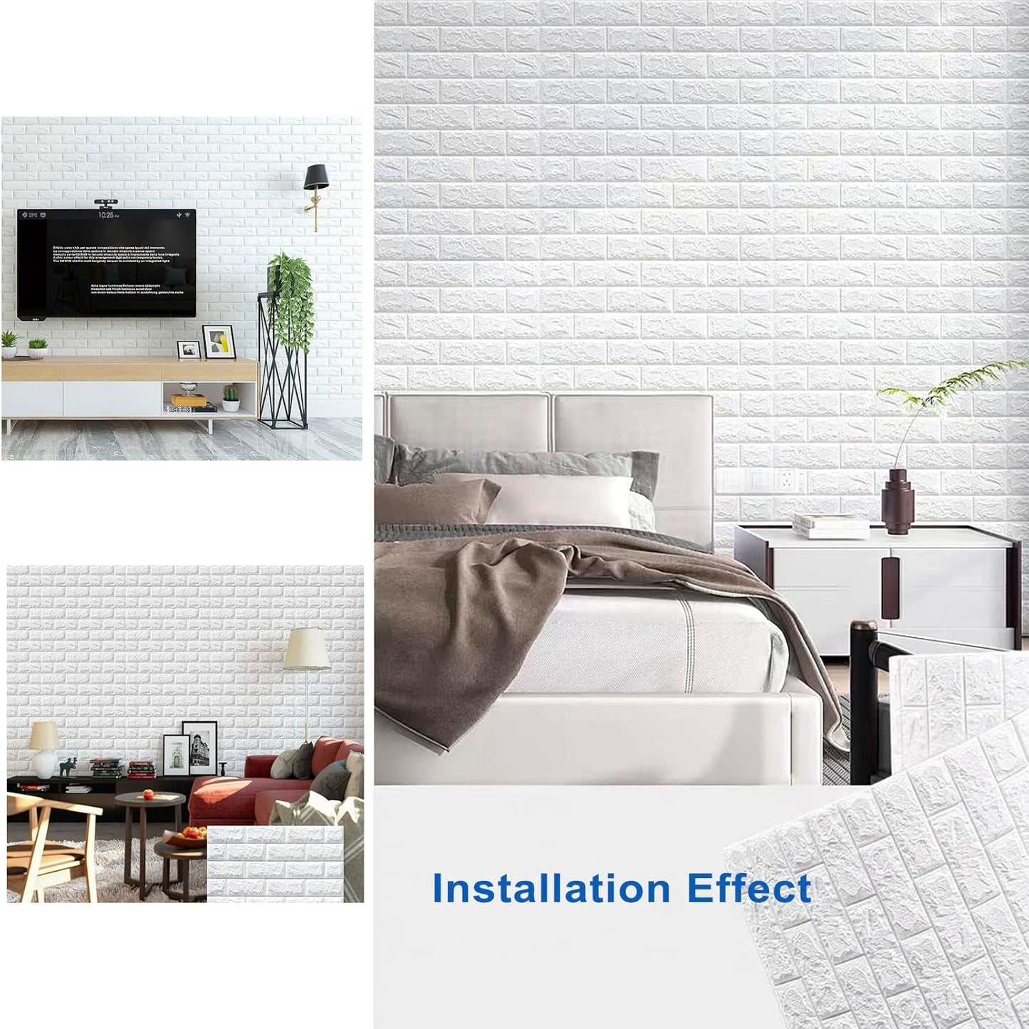 3d wallpaper Panel Brick Design Self Adhesive